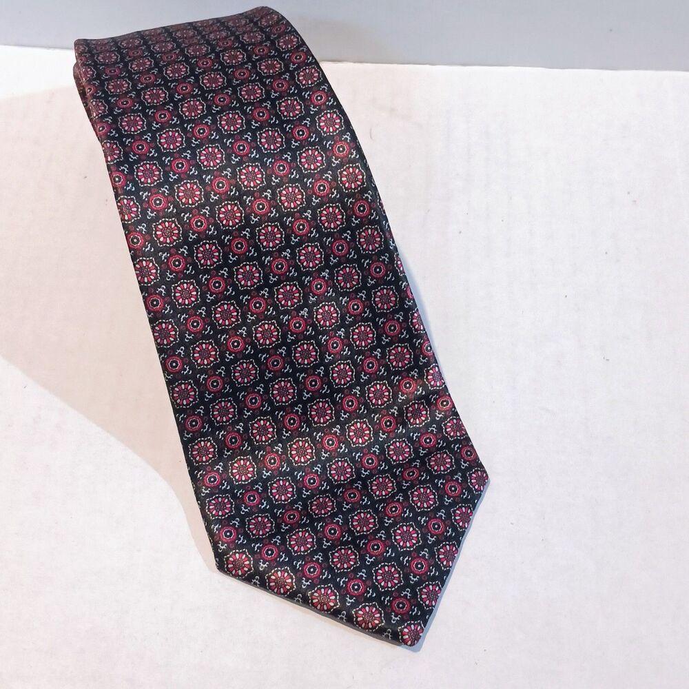 Vintage Kuppenheimer Premier Edition Silk Tie-Geometric-Satin-90s-USA Made